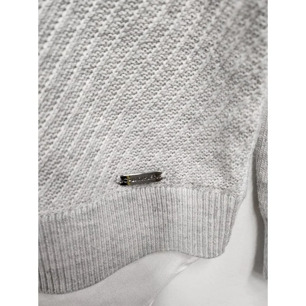Calvin Klein Womens‎ Sweater  Small Gray Long Sleeve Shirt Hem Pullover Preppy - Picture 3 of 9